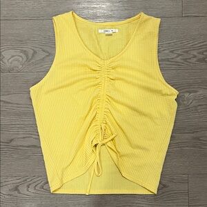 O'Neill Sunny Yellow Ruched Tank Top
